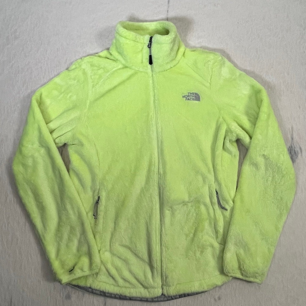The‎ North Face Womens Fleece Jacket Full Zip Green Neon Size M